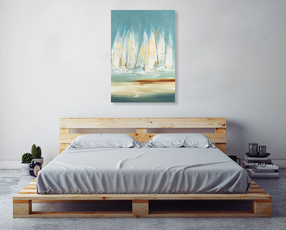 A Day to Sail I Wall Art Print, Lisa Ridgers on the wall