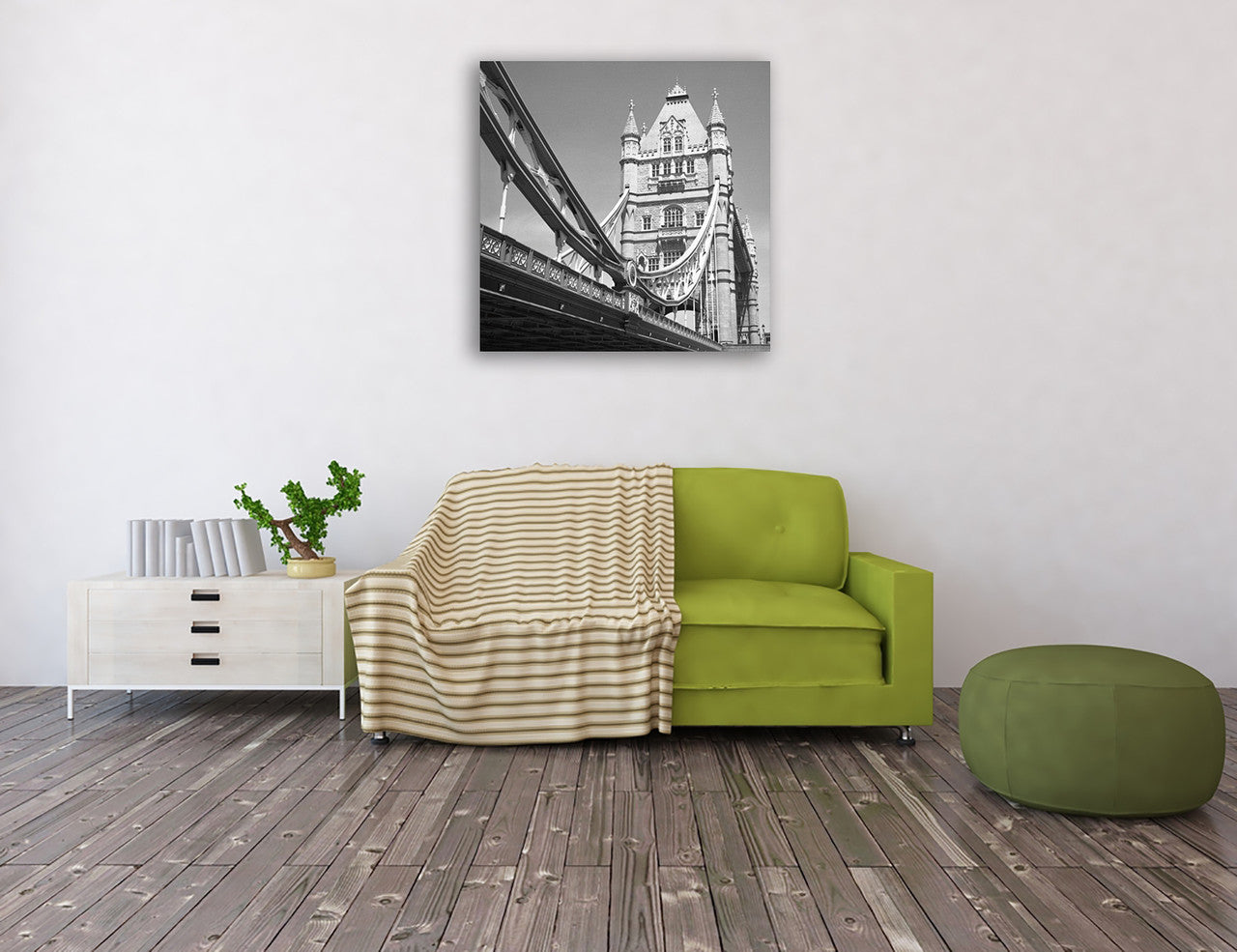 A London Tower Bridge Wall Art Print on the wall