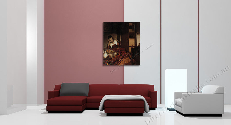 A Woman Asleep at a Table on the wall