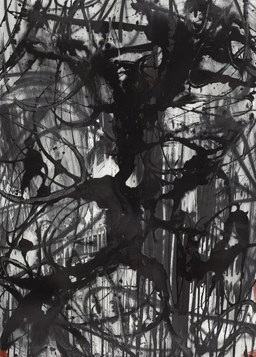 Abstract Calligraphy Ink Wall Art Print