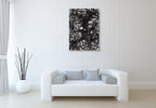 Abstract Calligraphy Ink Wall Art Print on the wall