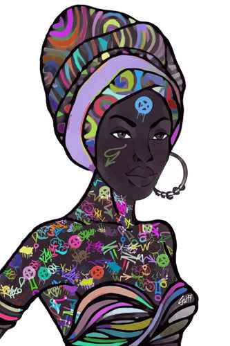 Africa Street Wall Art Print