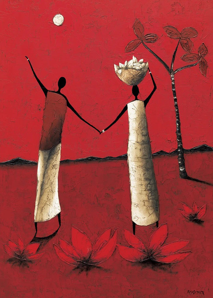 African Couple Wall Art Print 