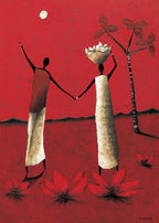African Couple Wall Art Print 