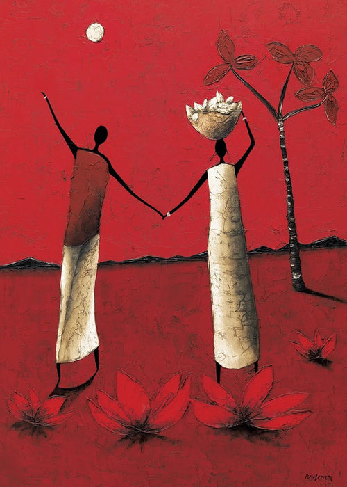 African Couple Wall Art Print 