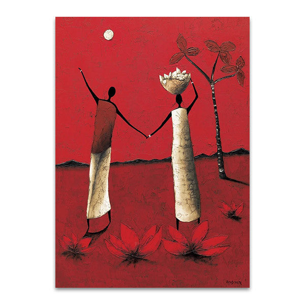 African Couple Wall Art Print 
