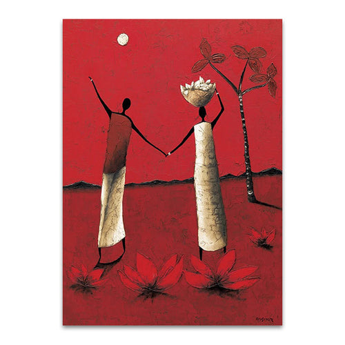 African Couple Wall Art Print 