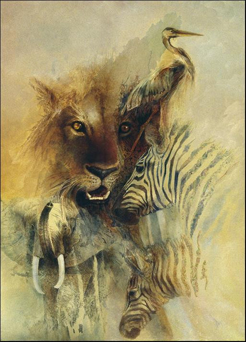African Montage Wall Art Print