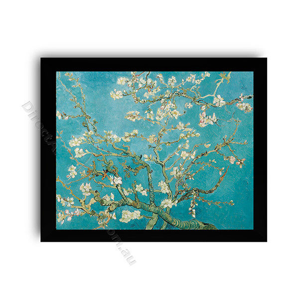 Almond Blossom Modern flat black frame