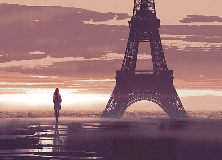 Alone in Paris Wall Art Print