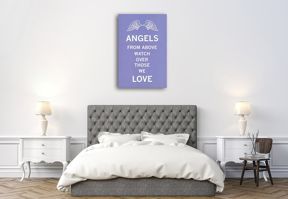 Angels Love Wall Art Print on the wall