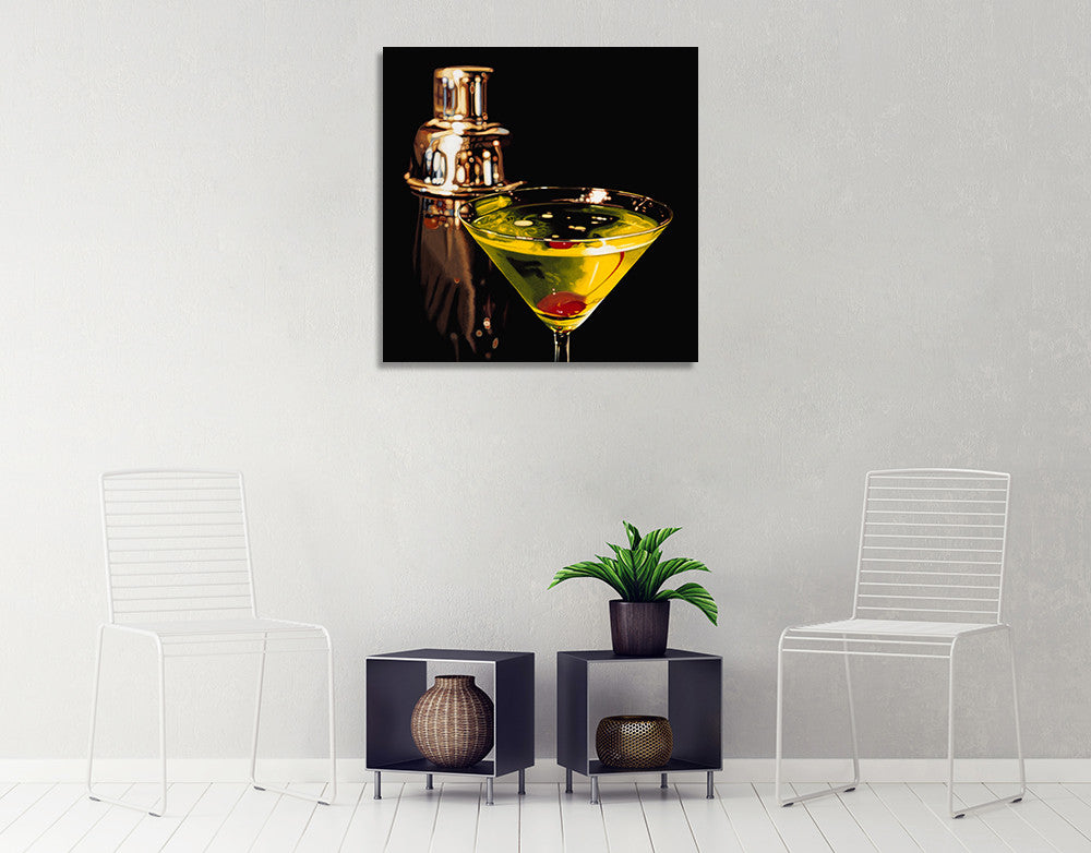 Appletini Wall Art Print on the wall