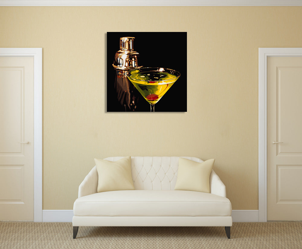 Appletini Wall Art Print on the wall