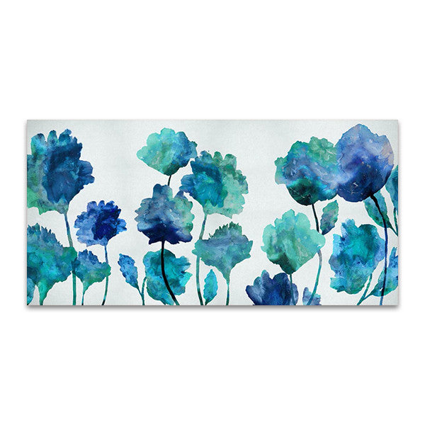 Aqua Blossom Wall Art Print