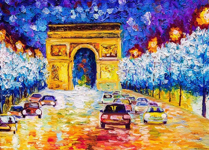 Arc De Triomphe at Paris Wall Print