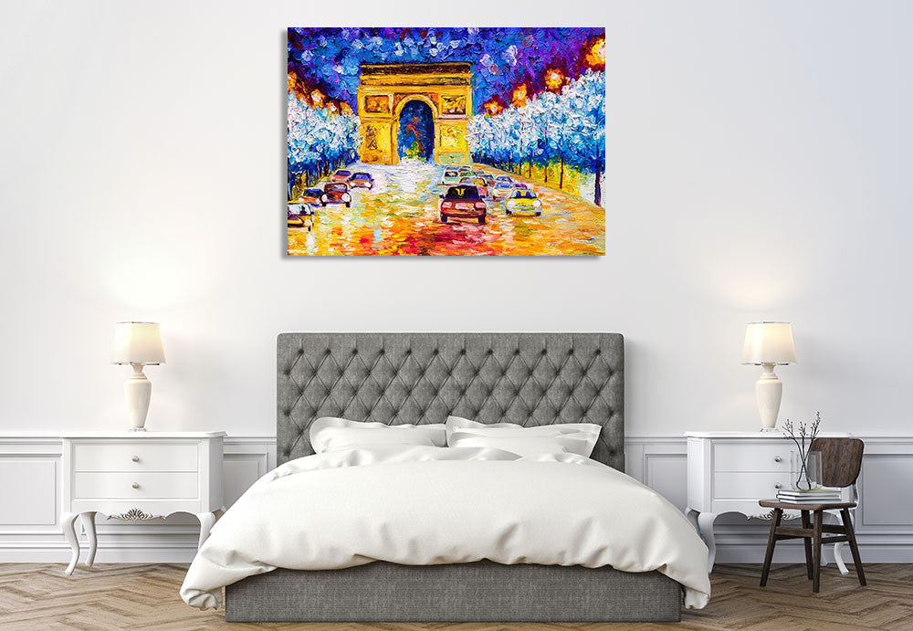 Arc De Triomphe at Paris Wall Print on the wall