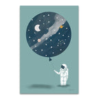 The Astronaut Balloon Wall Art Print 
