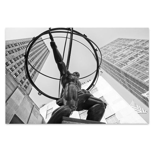 Atlas Statue Rockefeller Center Wall Art Print 