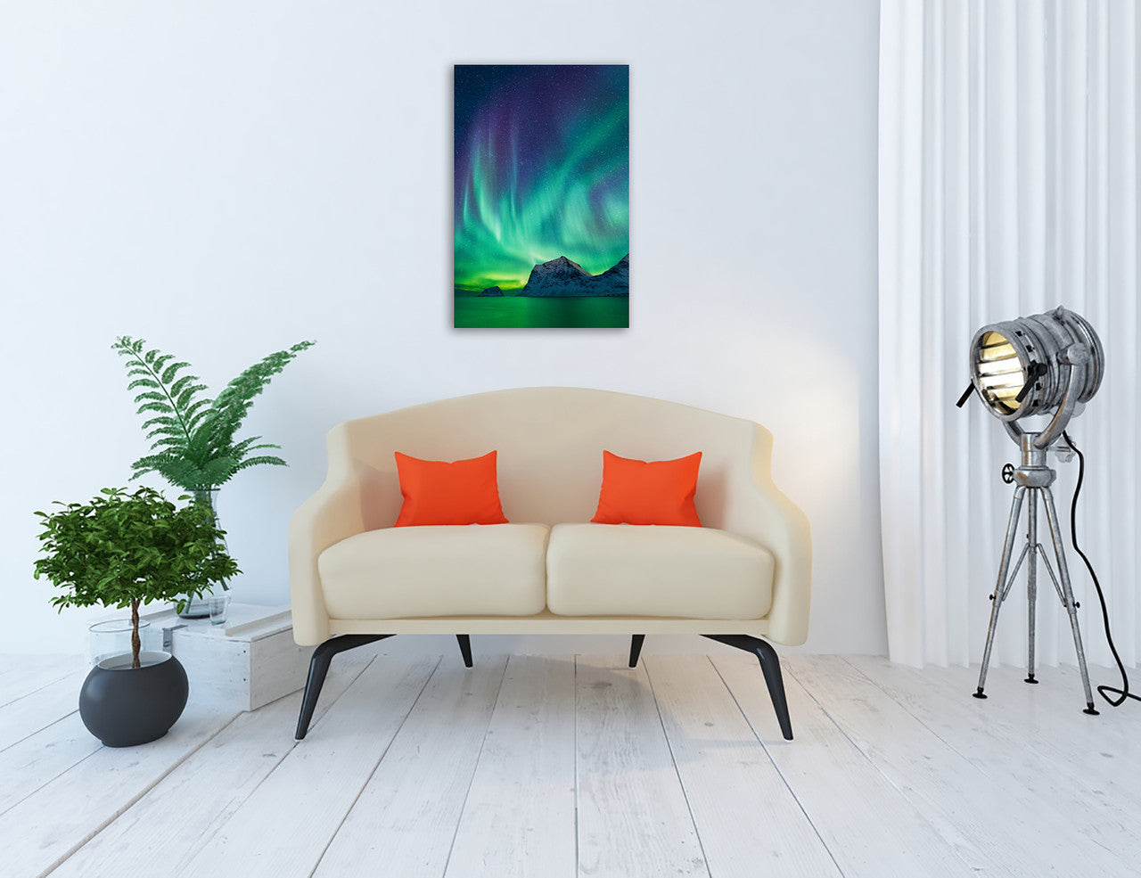 Aurora Borealis II Wall Art Print on the wall