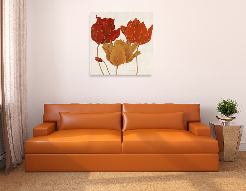 Austin's Tulips II Wall Art Print on the wall
