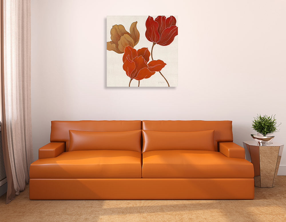 Austin's Tulips I Wall Art Print on the wall