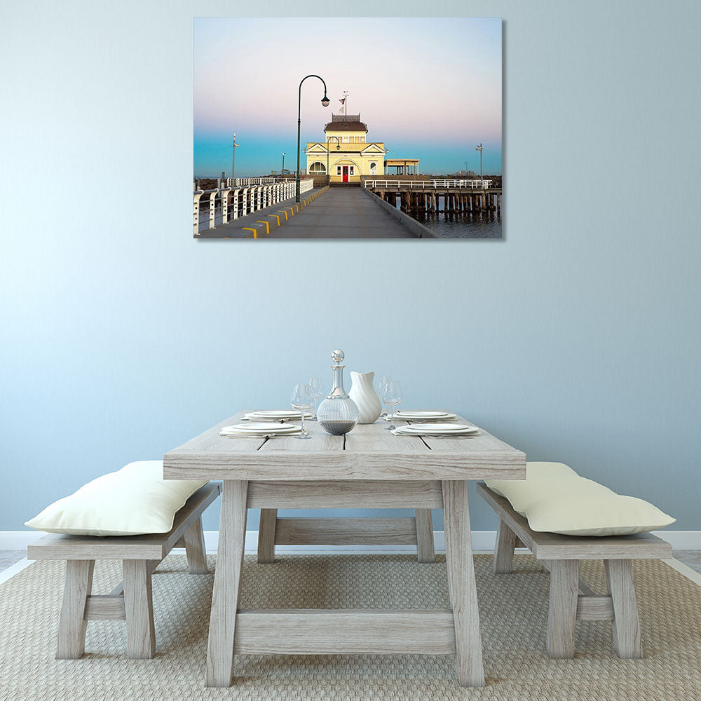 Australia St Kilda Pier Wall Art Print on the wall