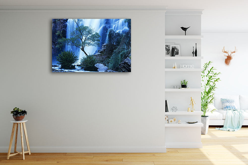 Australia Waterfall Wall Art Print on the wall