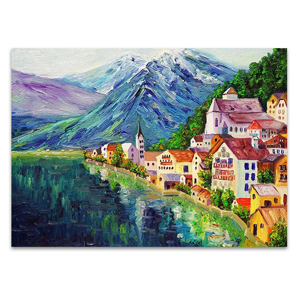 Austria Hallstatt Village Wall Art Print
