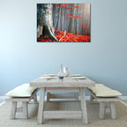 Autumn Fallen Leaves Wall Print on the wall