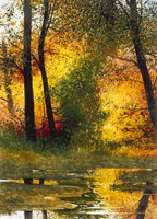 Autumn Pond Wall Art Print
