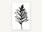 Foxglove Skeleton, floral canvas wall art print, front view