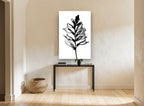 Foxglove Skeleton floral canvas print on the wall of a hallway