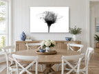 Rose in Translucence floral canvas print on the wall of a Hamptons dining room