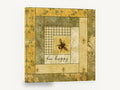 Bee Happy Patchwork, bee happy quilt block illustration, animal canvas wall art print ready to hang