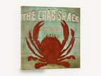 Red Crab Shack Sign, red crab vintage shack sign, coastal canvas wall art print ready to hang