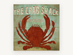Red Crab Shack Sign, coastal canvas wall art print, front view