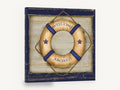 Welcome Aboard Lifebuoy, vintage welcome aboard lifebuoy sign, stretched canvas wall art print ready to hang