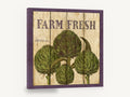 Farm Fresh Artichokes, vintage farm fresh artichoke sign, stretched canvas wall art print ready to hang