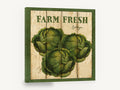 Farm Fresh Cabbage, vintage farm fresh cabbage sign, stretched canvas wall art print ready to hang