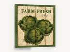 Farm Fresh Cabbage, vintage farm fresh cabbage sign, stretched canvas wall art print ready to hang