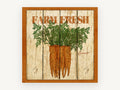 Farm Fresh Carrots, vintage canvas wall art print, front view