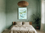 Dragonfly Summer Breeze animal canvas print on the wall of a bedroom
