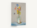 Floating Posy, loose floral bouquet in vase painting, floral canvas wall art print ready to hang