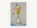 Floating Posy, floral canvas wall art print, front view