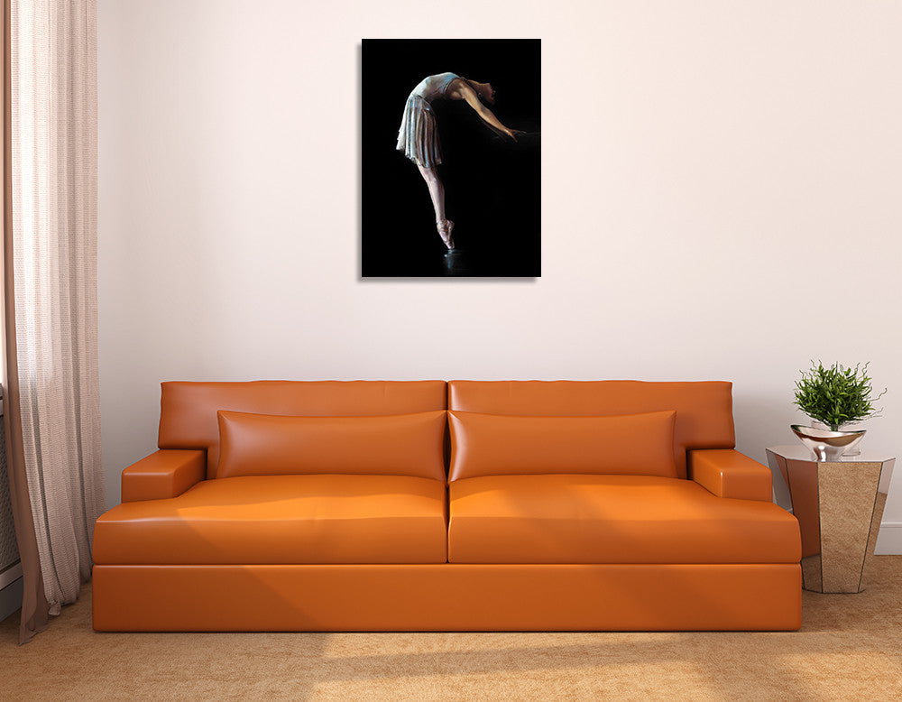 Back Bend Wall Art Print on the wall