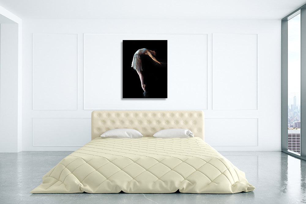 Back Bend Wall Art Print on the wall