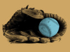 Baseball and Glove Wall Art Print