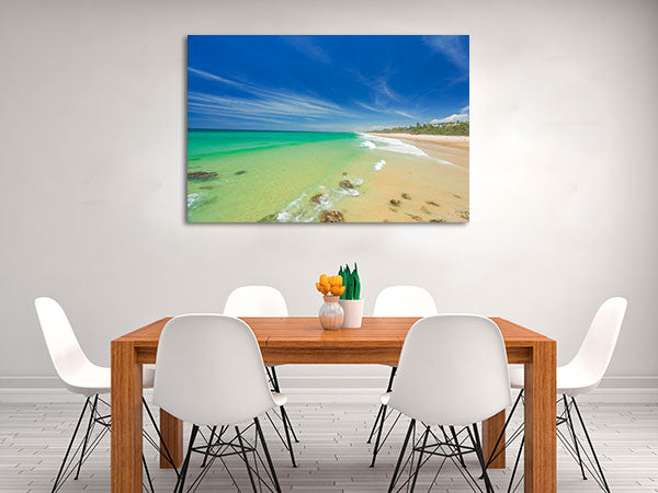 Beach Australia Sunshine Coast Art Print on the wall