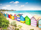 Beach Boxes Australia Wall Art Print