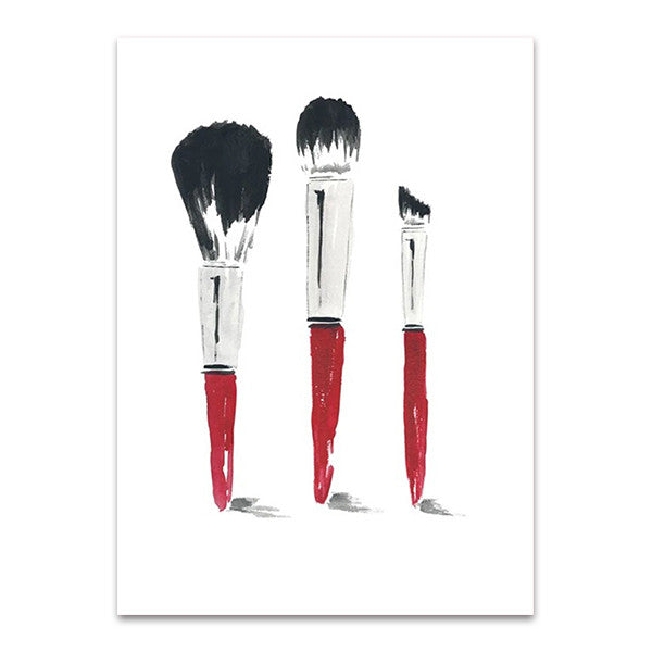Beauty Brushes Wall Art Print